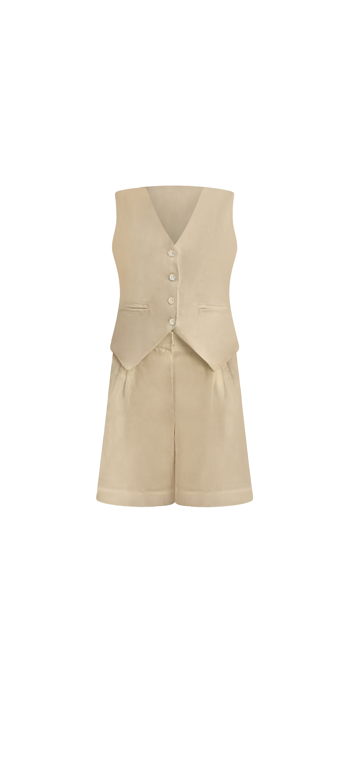 The Linen Vest Set