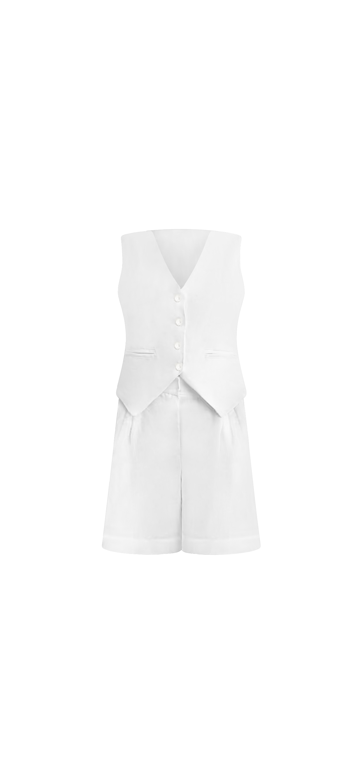 The Linen Blend Vest Set