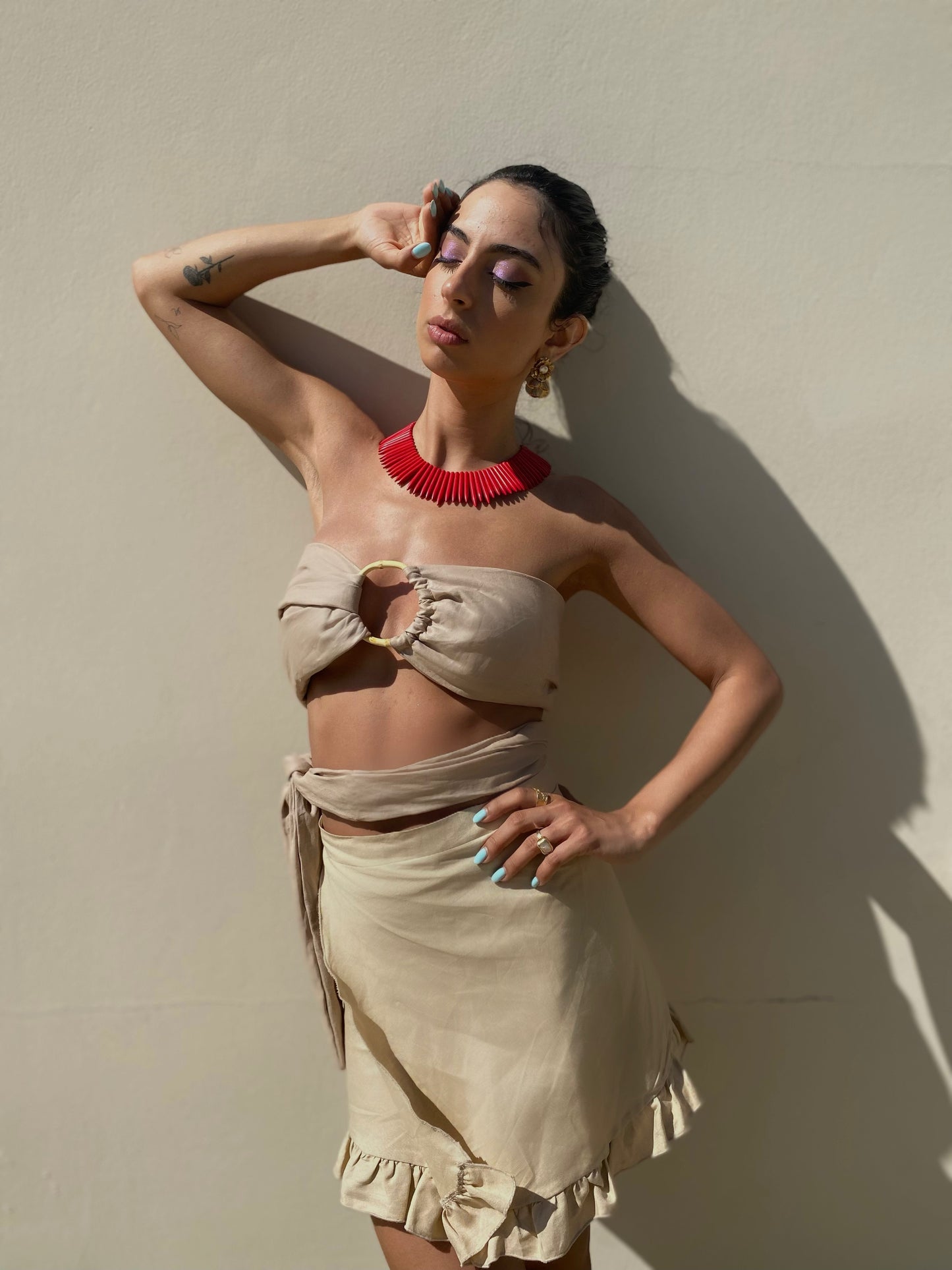 Linen Mini Skirt