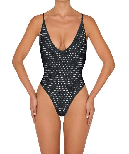 Studded One Piece - Black