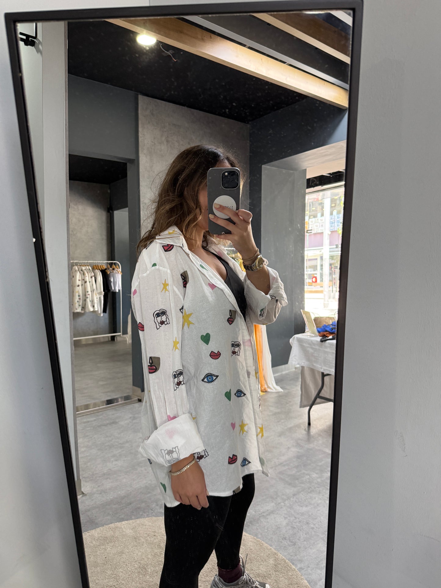Illustrated Linen Shirt