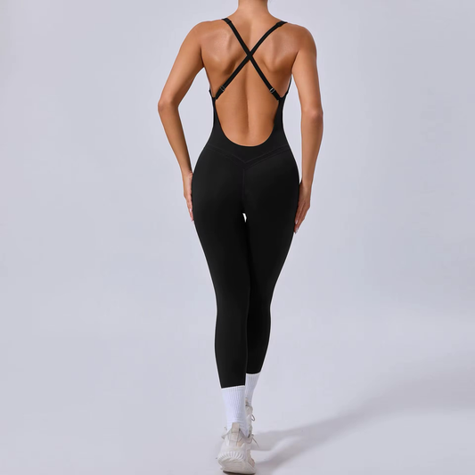 Low Back Black Jumpsuit