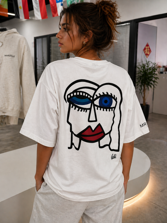 Face tee - White