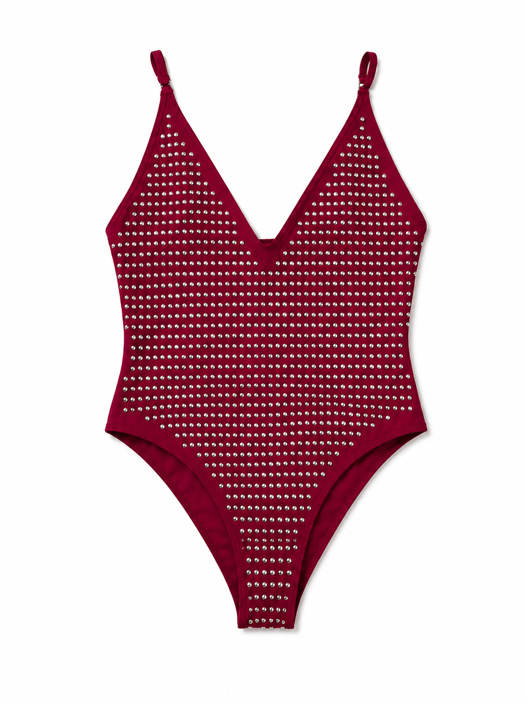 Studded One Piece - Burgundy